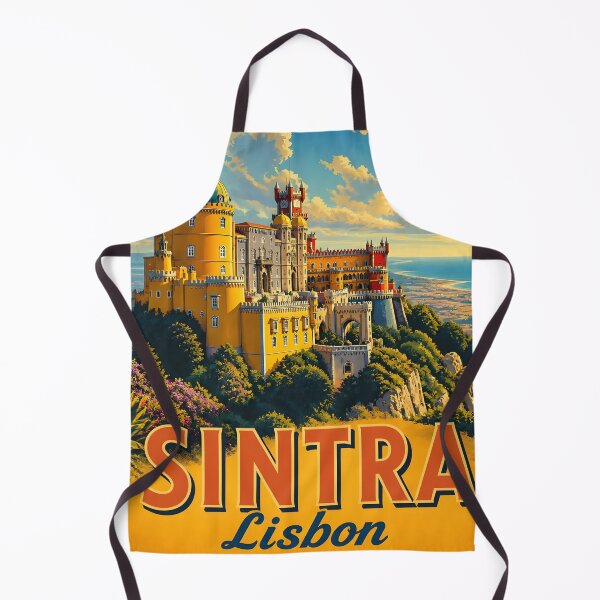 Item preview, Sintra Portugal – Vintage Hilltop Palace Travel Poster designed and sold by LSVart.