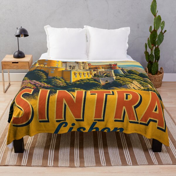Item preview, Sintra Portugal – Vintage Hilltop Palace Travel Poster designed and sold by LSVart.