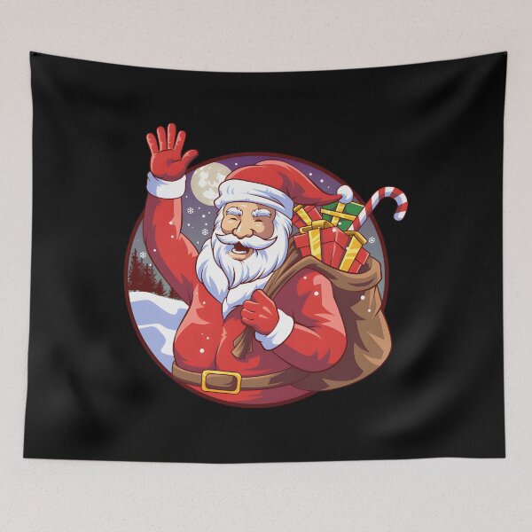 Item preview, Jolly Santa Claus Waving Merry Christmas designed and sold by Poseyteso.