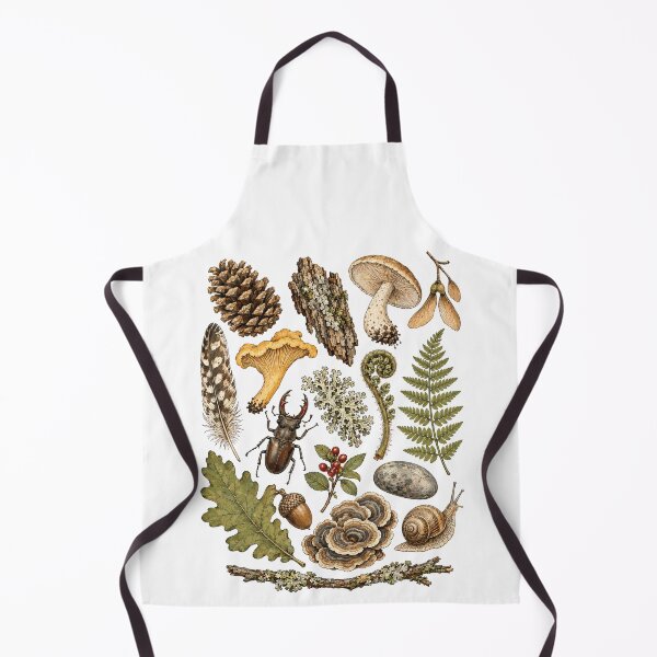 Item preview, Woodland Forest Nature Mushroom Ferns Wildlife Art designed and sold by andre-hollow.