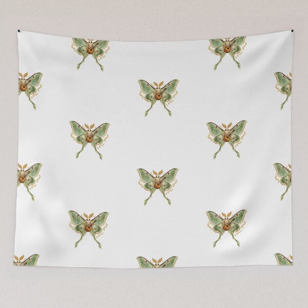 Item preview, Luna Moth and Mandolin with Celadon Wings designed and sold by Mono.fi Studios.