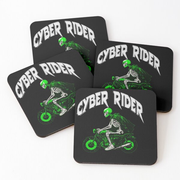 Item preview, Cyber Rider - Cyberpunk Skeleton Biker Vintage Graphic designed and sold by Grxcreation.