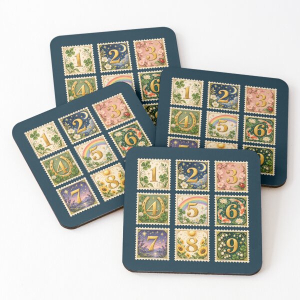 Item preview, Lucky Numbers Stamps designed and sold by naragonkanok.
