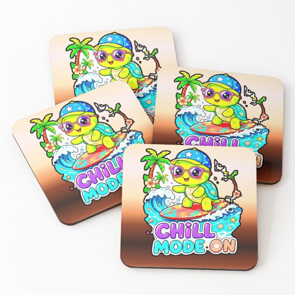 Item preview, Turtle Chill Mode On T-Shirt Surf Summer Happy Turtle Beach designed and sold by AstronautMerch.