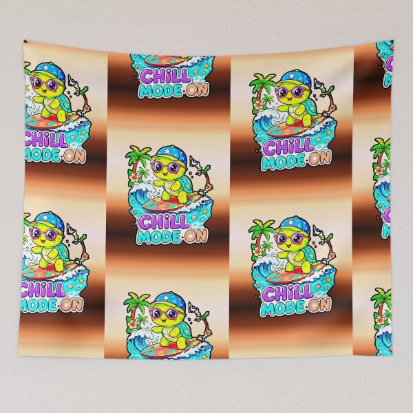 Item preview, Turtle Chill Mode On T-Shirt Surf Summer Happy Turtle Beach designed and sold by AstronautMerch.