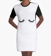 eyelashes Graphic T-Shirt Dress