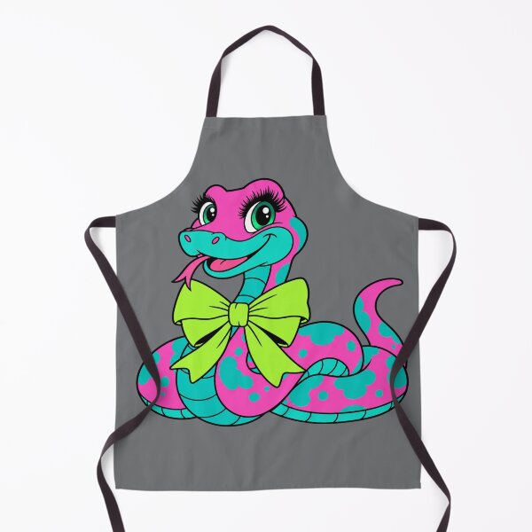 Item preview, Neon Pink & Turquoise Cute Snake – Retro Girly Cartoon designed and sold by Aimetoi.