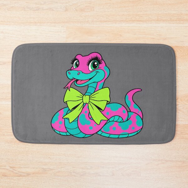 Item preview, Neon Pink & Turquoise Cute Snake – Retro Girly Cartoon designed and sold by Aimetoi.