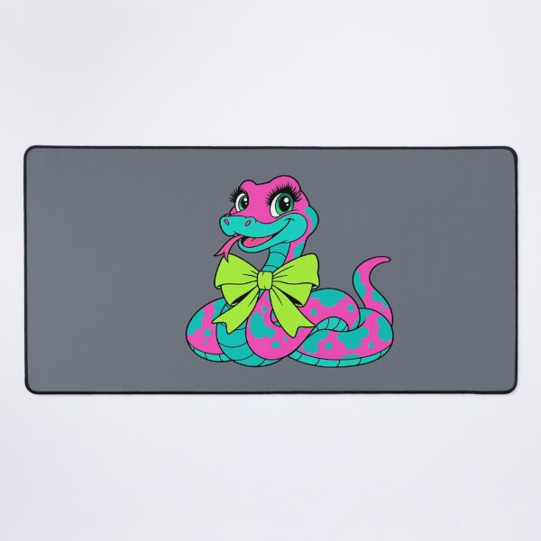 Item preview, Neon Pink & Turquoise Cute Snake – Retro Girly Cartoon designed and sold by Aimetoi.