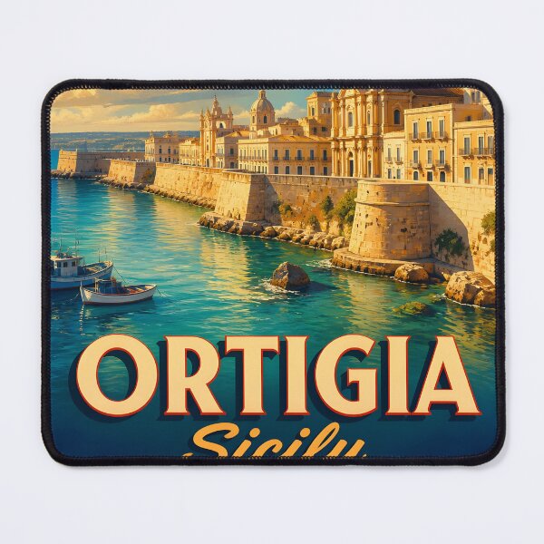Item preview, Ortigia Sicily – Vintage Seafront Travel Poster designed and sold by LSVart.