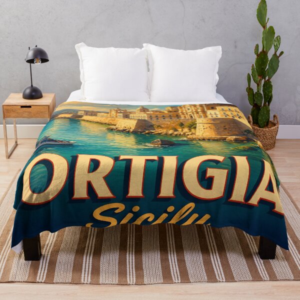 Item preview, Ortigia Sicily – Vintage Seafront Travel Poster designed and sold by LSVart.