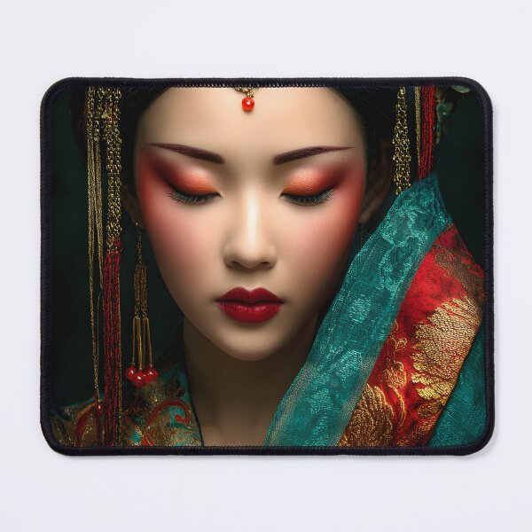 Item preview, Elegant Woman in Traditional Attire and Makeup Art designed and sold by Artessie.