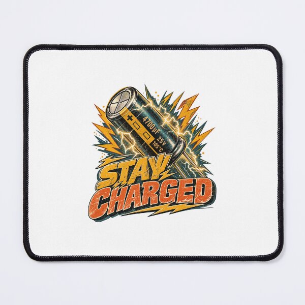 Item preview, Stay Charged Vintage Capacitor Retro Electronics Engineer T-Shirt designed and sold by Fullmoon2021.