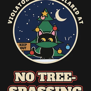 Vorschaubild zum Design No Tree-spassing Cat in Christmas Tree von somebasic