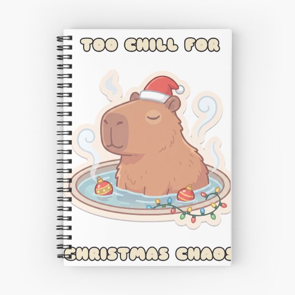 Item preview, Christmas Capybara Too Chill For Chaos designed and sold by Keizoku Studio.