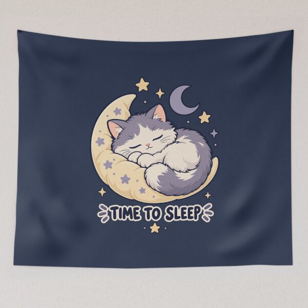 Item preview, Time to Sleep Cute Cat designed and sold by Krasnovaovaova.