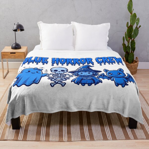 Item preview, Blue Horror Crew - Monochrome Blue Halloween Design designed and sold by BoldcreationsM.