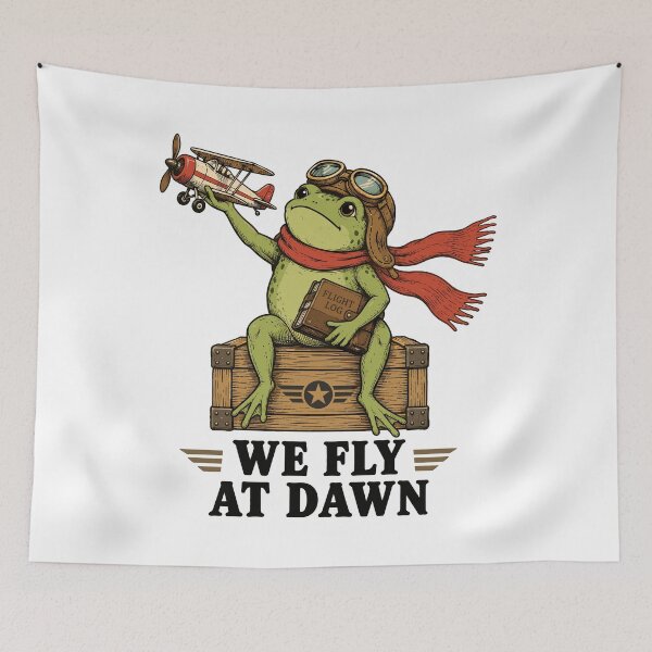 Item preview, We Fly At Dawn Frog Aviation Pilot designed and sold by andre-hollow.