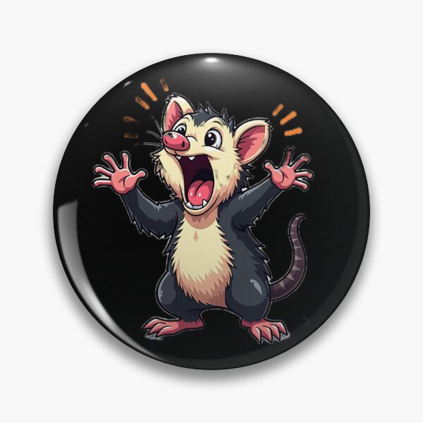 Item preview, Overstimulated Screaming Possum Funny Meme designed and sold by ValhallaHub.