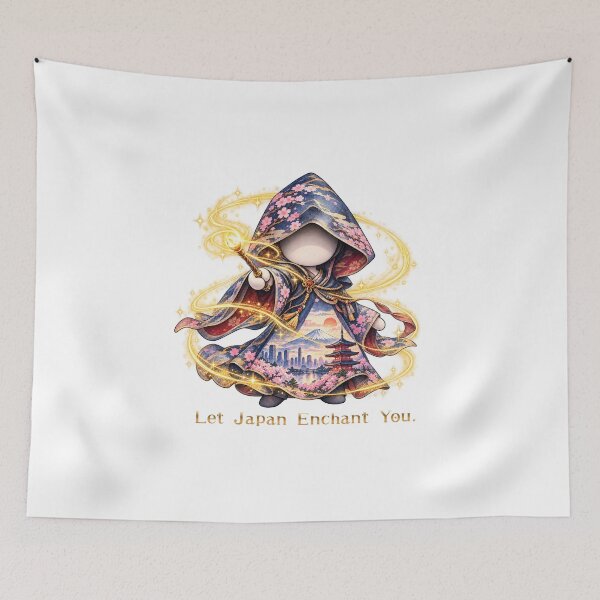 Item preview, Let Japan Enchant You - Japanese Magic Wizard & Mount Fuji Pictogram designed and sold by japan-picto.
