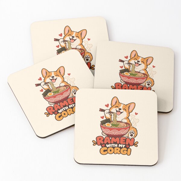 Item preview, Corgi Eating Ramen designed and sold by Krasnovaovaova.