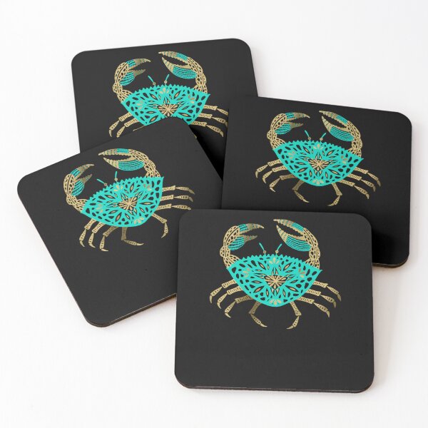 Item preview, Crab--Turquoise--Gold designed and sold by eberthpublic.