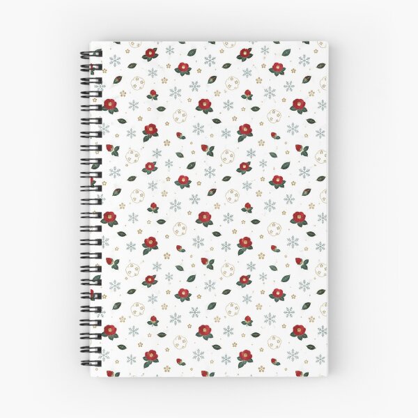 Item preview, Japanese Red Camellia Snowflake Pattern - Winter Floral Tsubaki designed and sold by vekotpu.