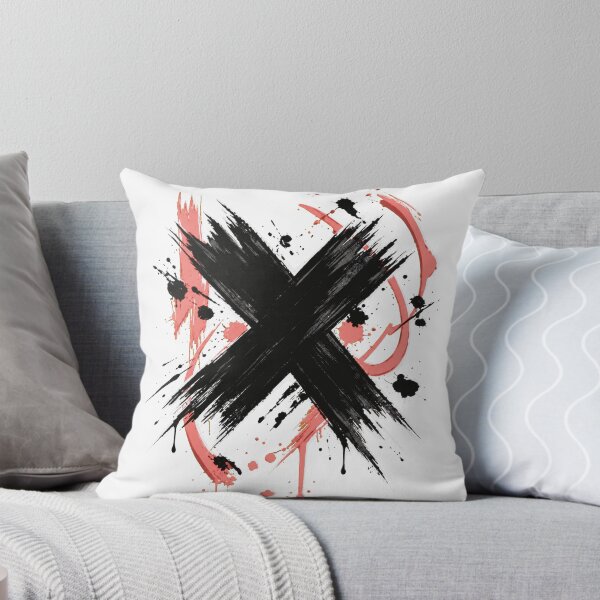 Item preview, Grunge Black X Paint Splatter Streetwear Art designed and sold by Munib302.