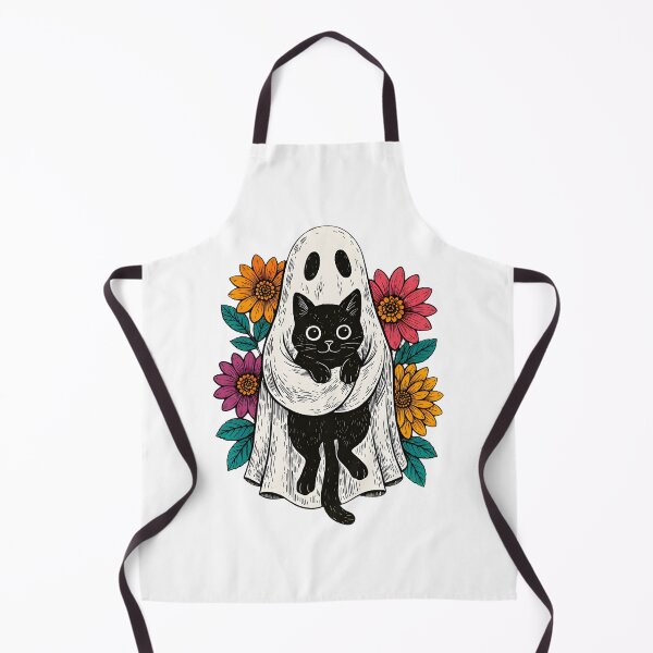 Item preview, Cute Cat Ghost Floral Halloween Design designed and sold by GiaoCalonas.