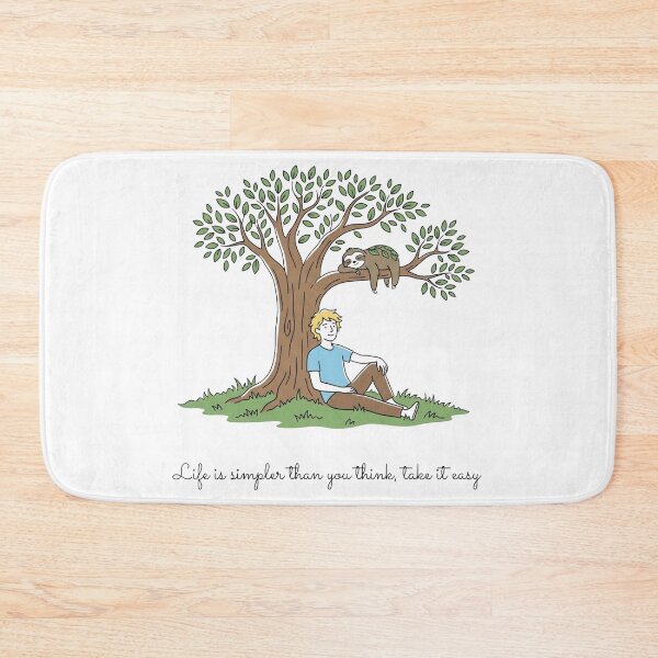 Item preview, Boy And Sloth Under Tree Relaxing Art designed and sold by ThePrintArt.