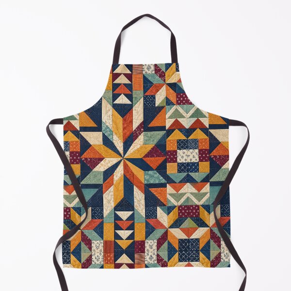 Item preview, Colorful Geometric Patchwork Quilt Star Pattern designed and sold by astersgraphics.