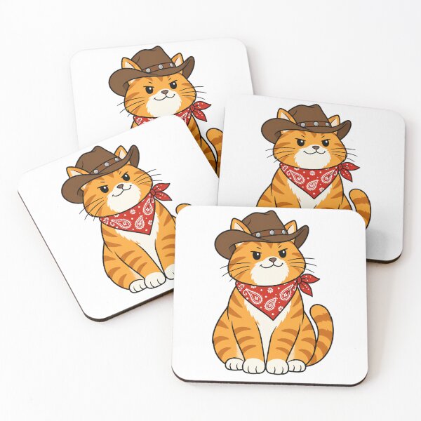 Item preview, Cowboy Cat With Hat And Bandana designed and sold by DariaDoodleArt.