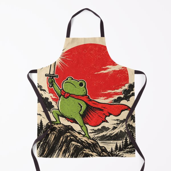 Item preview, Frog Knight Raising Sword Beneath Crimson Sun designed and sold by AbstractAuraArt.