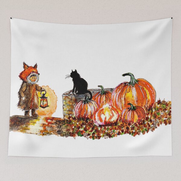 Item preview, Cute Boy Fox Costume Halloween Watercolor designed and sold by DesseindImages.