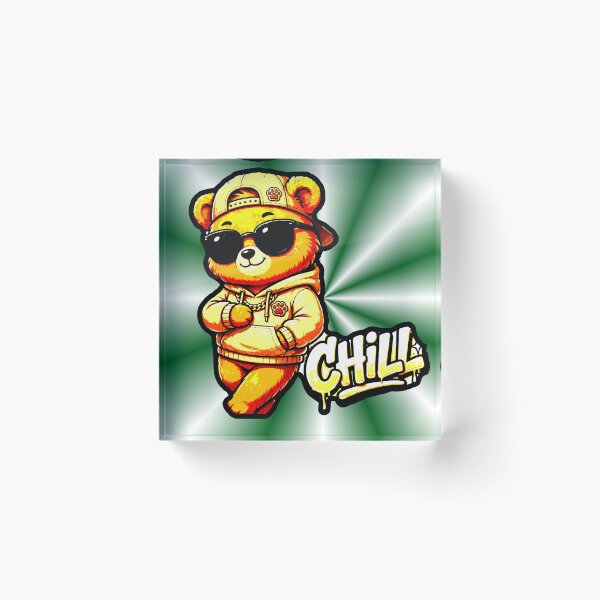 Item preview, Chill Bear T-Shirt Hip Hop Cool Bear Glasses Sweatshirt Streetwear designed and sold by AstronautMerch.