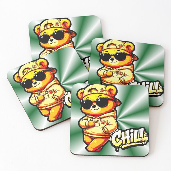Item preview, Chill Bear T-Shirt Hip Hop Cool Bear Glasses Sweatshirt Streetwear designed and sold by AstronautMerch.