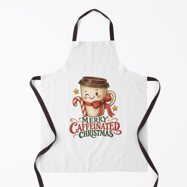 Item preview, Christmas Coffee Lover Gift – Merry Caffeinated Christmas Cute Retro Design designed and sold by 1DreamerShop.