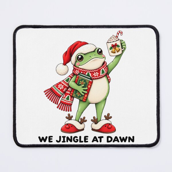 Item preview, Funny Christmas Frog We Jingle At Dawn Cute Holiday designed and sold by DarrinReilly.