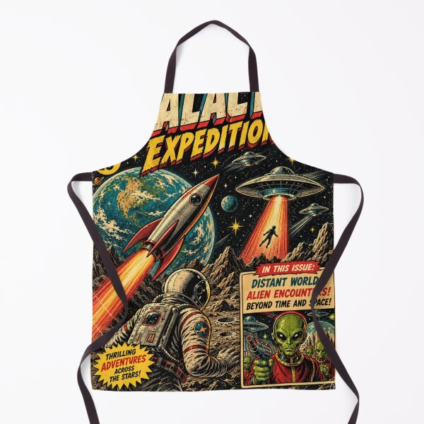 Item preview, Galactic Expeditions – Retro Sci-Fi Comic Cover designed and sold by Curio Meridian.