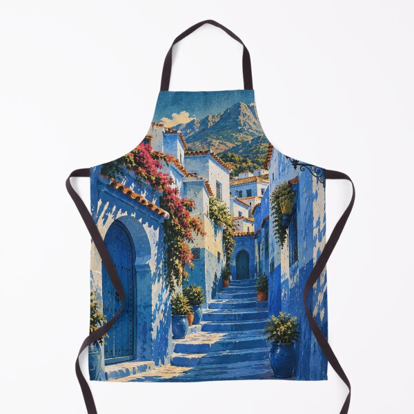 Item preview, Chefchaouen Blue City Morocco Vintage Poster designed and sold by @SHINTOSARTSTORE.