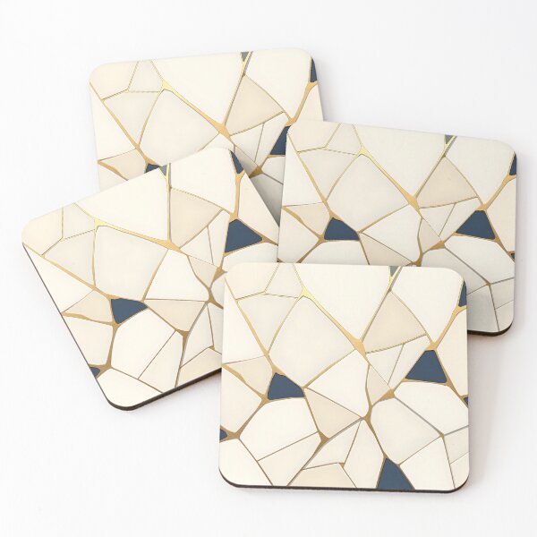 Item preview, Kintsugi Gold Veins Abstract Marble Pattern designed and sold by Sybille-Yates.