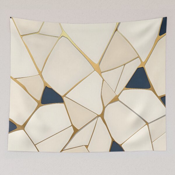 Item preview, Kintsugi Gold Veins Abstract Marble Pattern designed and sold by Sybille-Yates.