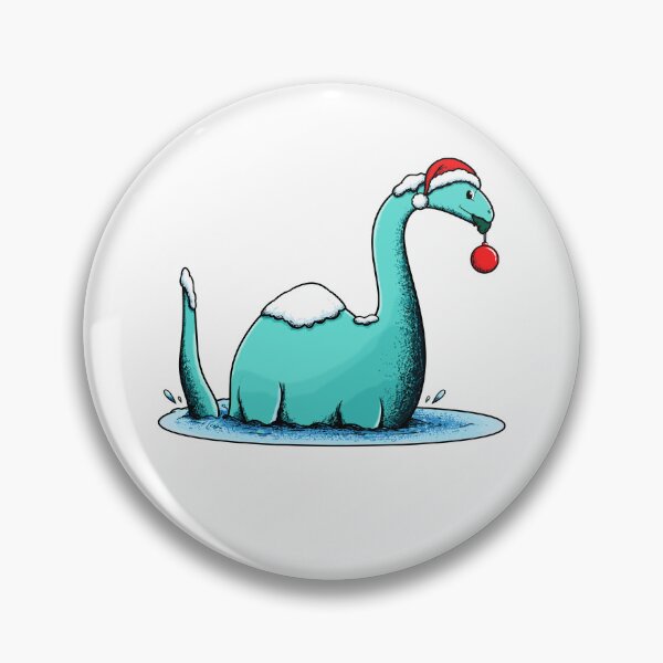 Item preview, Loch Ness Monster Wearing A Santa Hat With Christmas designed and sold by Adebucat.