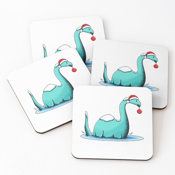 Item preview, Loch Ness Monster Wearing A Santa Hat With Christmas designed and sold by Adebucat.