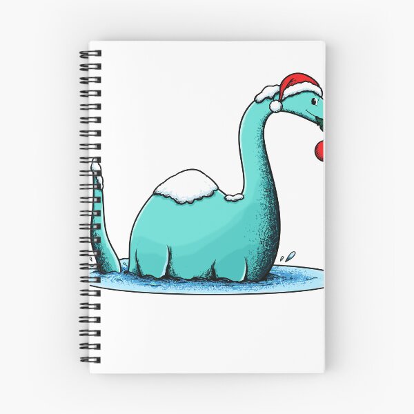 Item preview, Loch Ness Monster Wearing A Santa Hat With Christmas designed and sold by Adebucat.