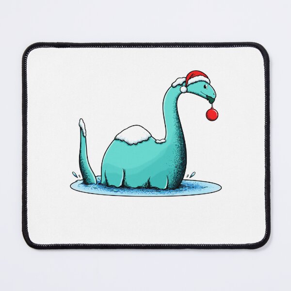 Item preview, Loch Ness Monster Wearing A Santa Hat With Christmas designed and sold by Adebucat.