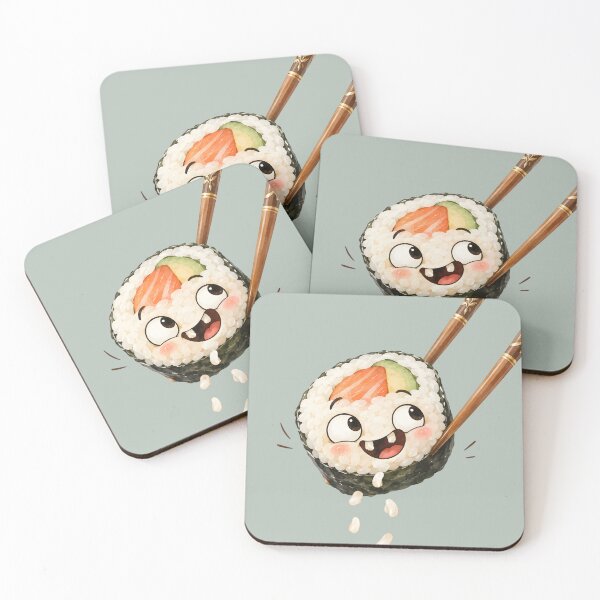 Item preview, Cute Kawaii Sushi Roll Character with Chopsticks designed and sold by Agnisherl.
