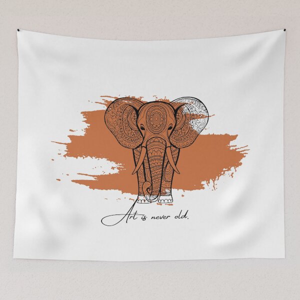 Item preview, Vintage Elephant Watercolor Wildlife Art Design designed and sold by Appu6667.