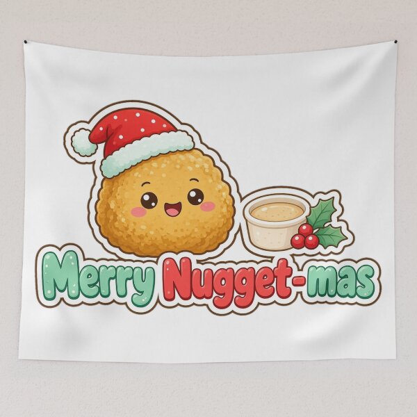 Item preview, Chicken Nugget Christmas Merry Nugget-mas Gift designed and sold by Soft Merch.