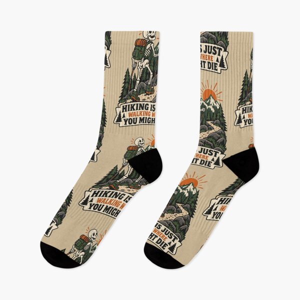 Item preview, Hiking Is Just Walking Where You Might Die designed and sold by Krasnovaovaova.
